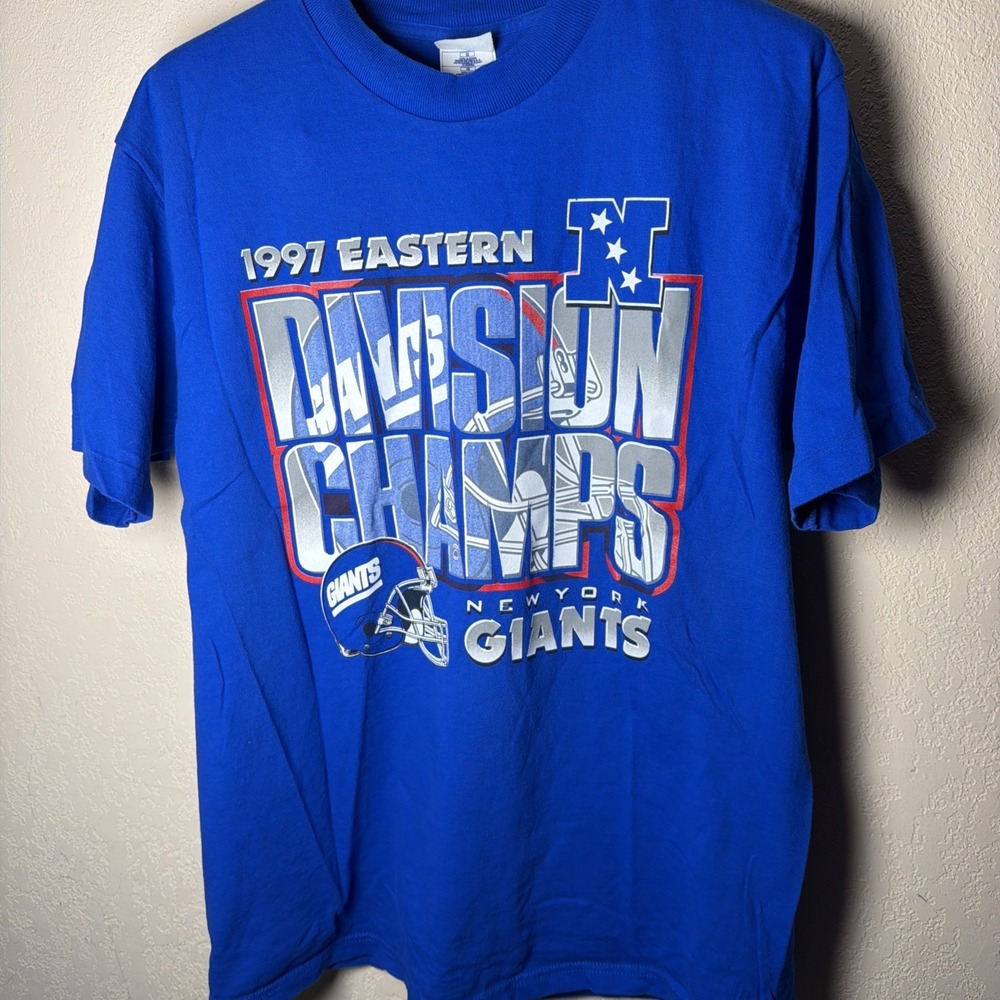 Vintage 1997 Pro Player New York‎ Giants Eastern Division Champs T-Shirt Large